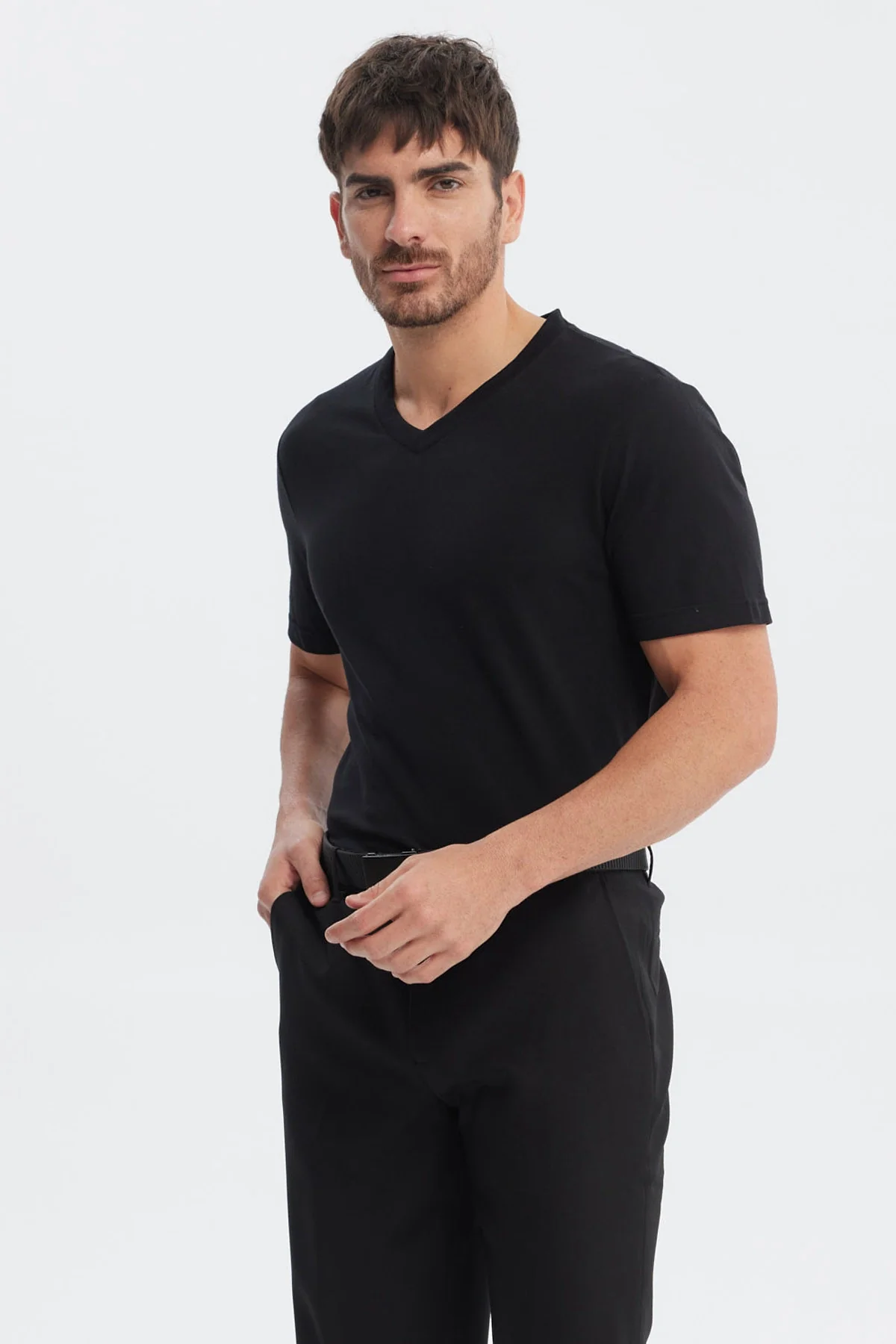 Polera Hombre Básica Negro - Image 2