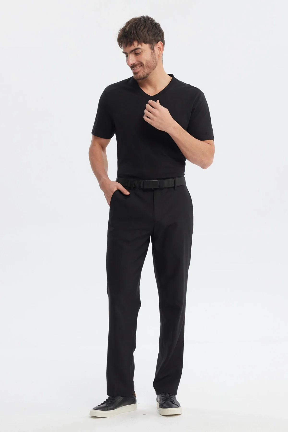 Polera Hombre Básica Negro - Image 4