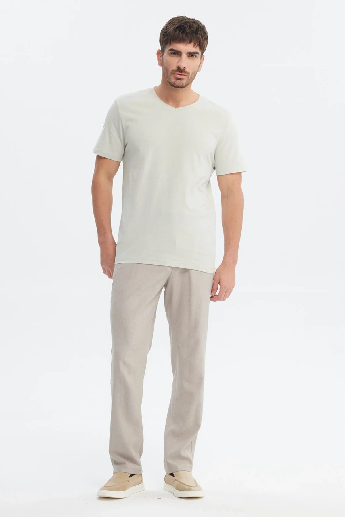 Polera Hombre Básica Verde Claro - Image 4
