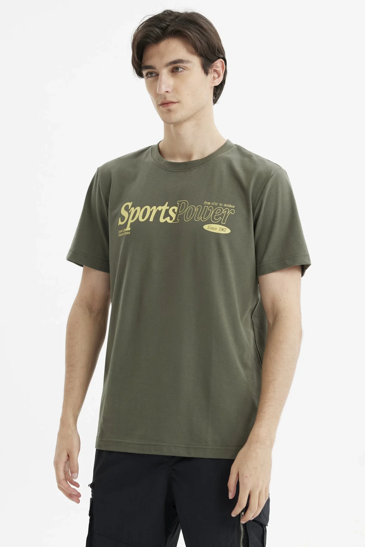 Polera Hombre Basket Verde Militar - Image 2