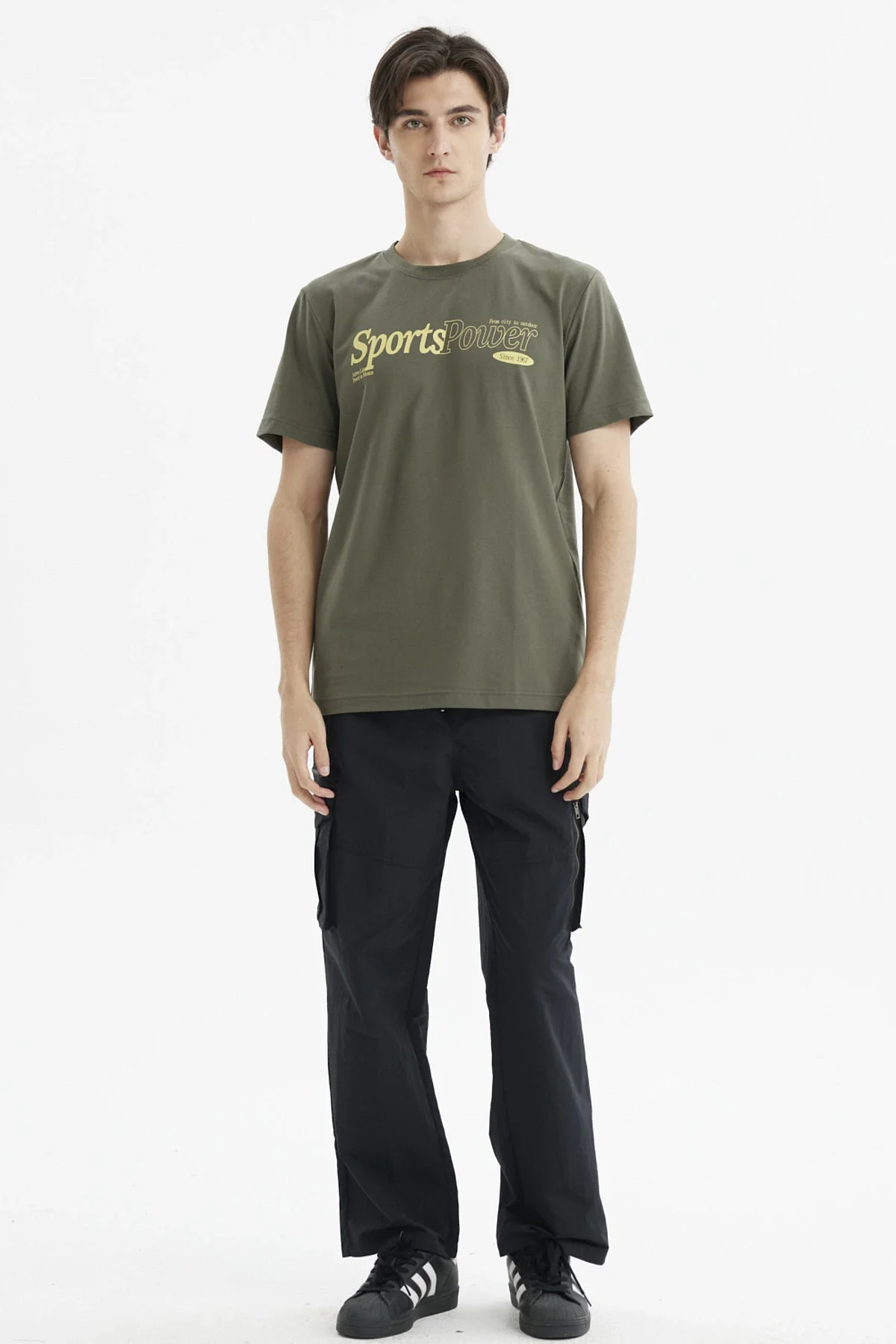 Polera Hombre Basket Verde Militar - Image 4