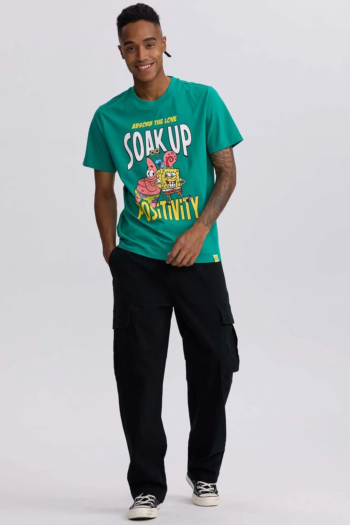 Polera Hombre Bob Esponja Verde - Image 4