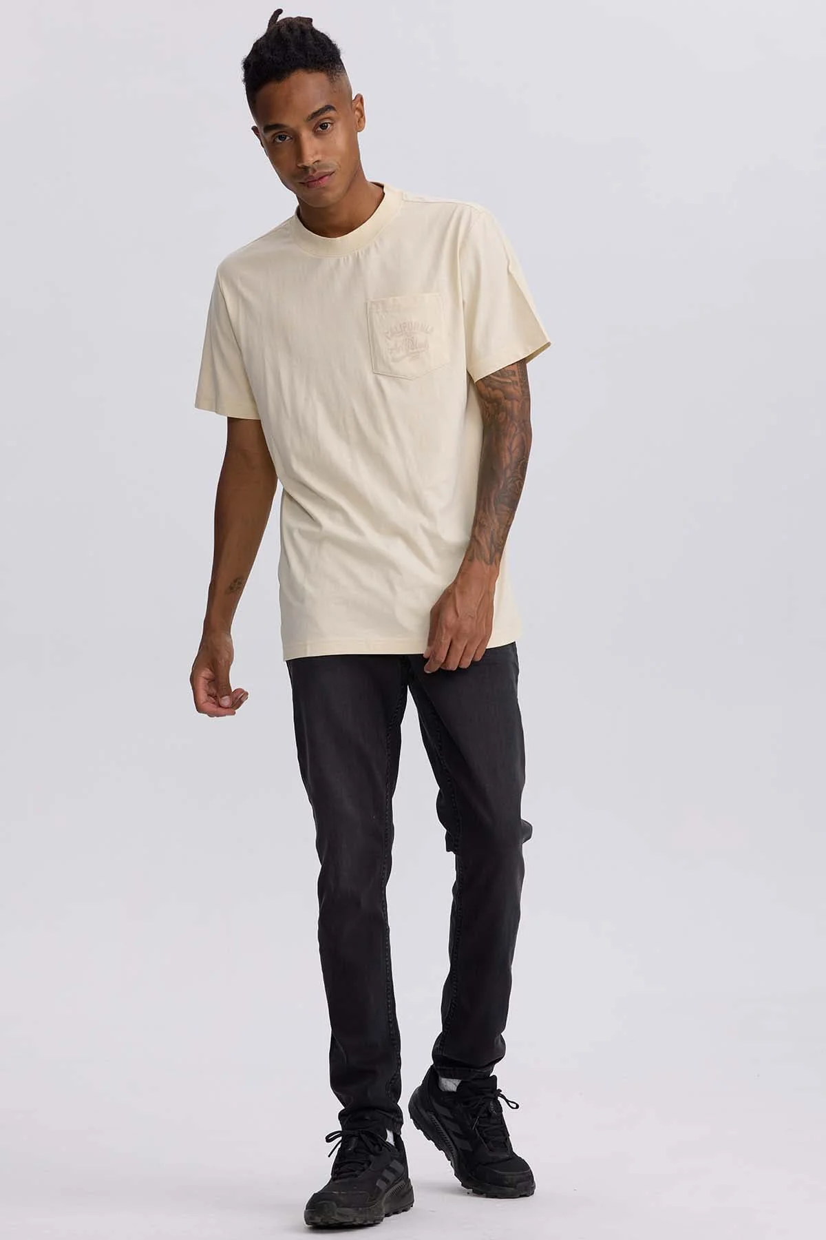 Polera Hombre Bolsillo Contraste Beige - Image 4