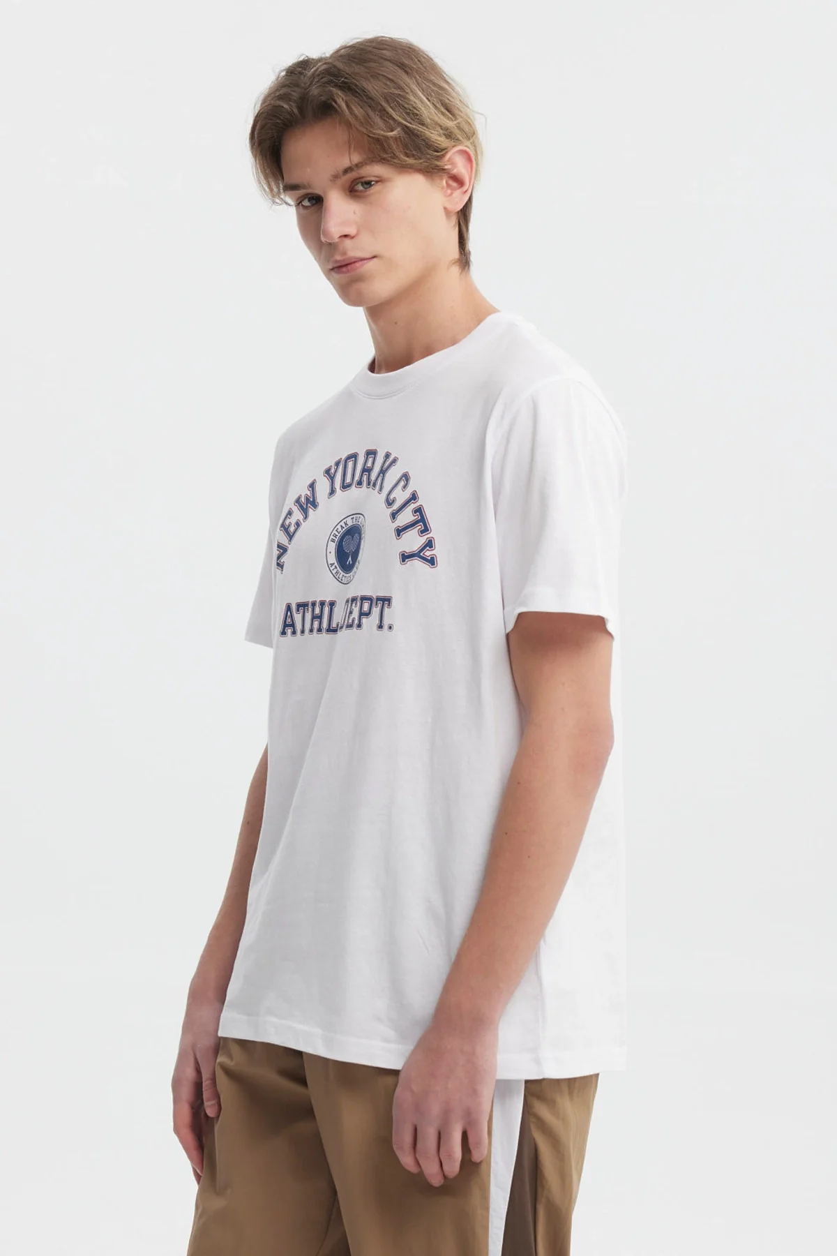 Polera Hombre College Print Blanco - Image 2