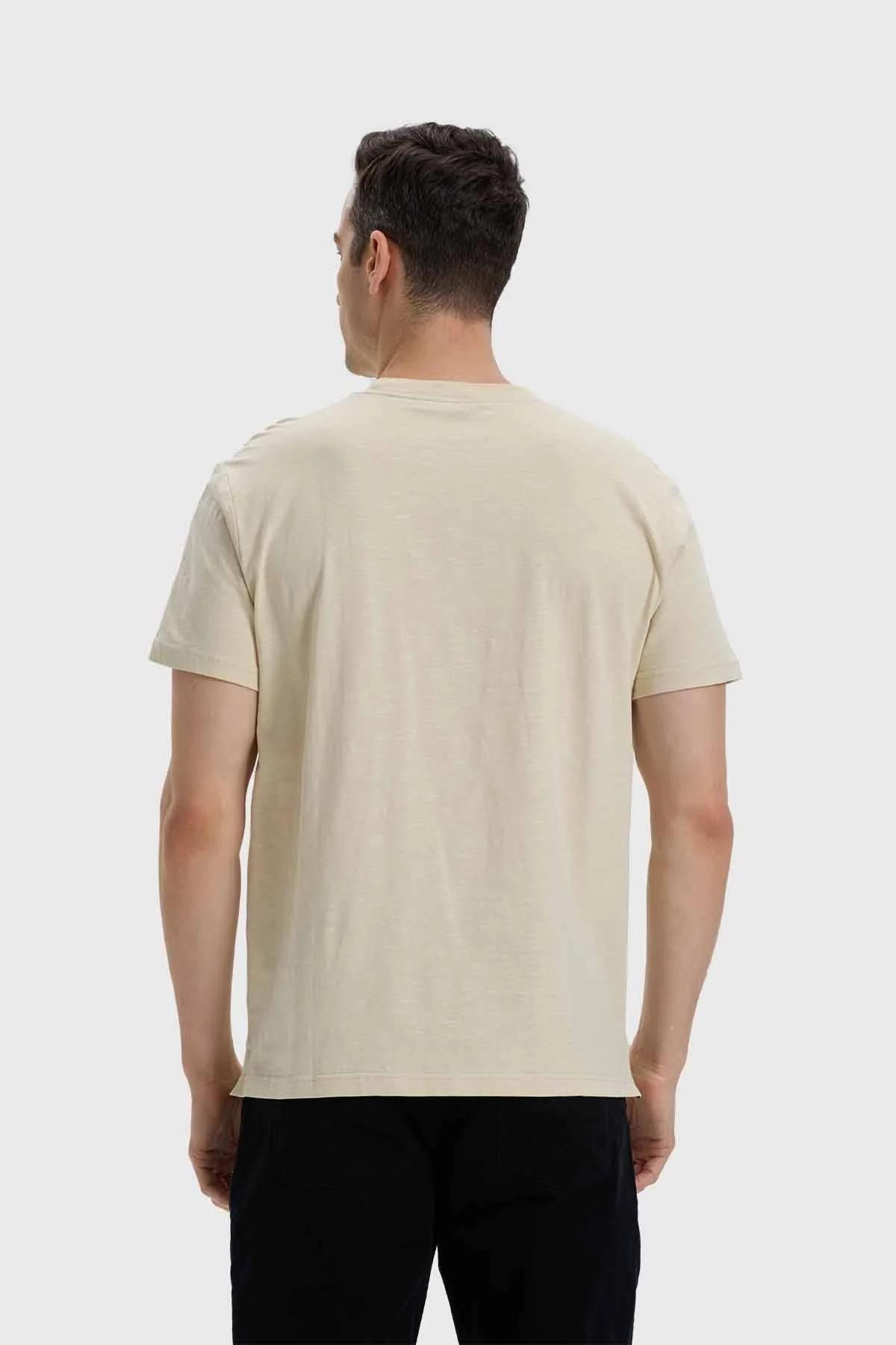 Polera Hombre Con Bolsillo Beige - Image 3
