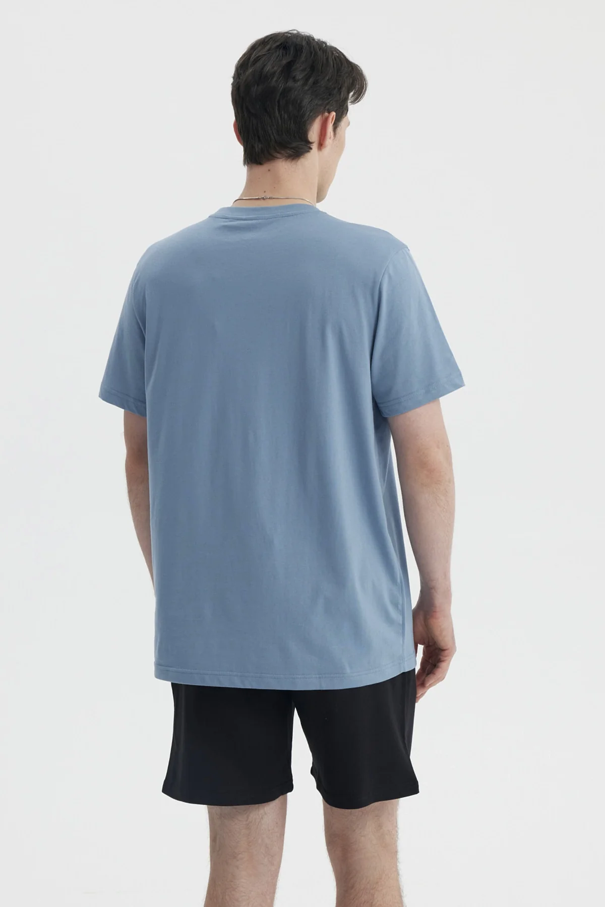 Polera Hombre Con Bolsillo Print Azul Piedra - Image 3