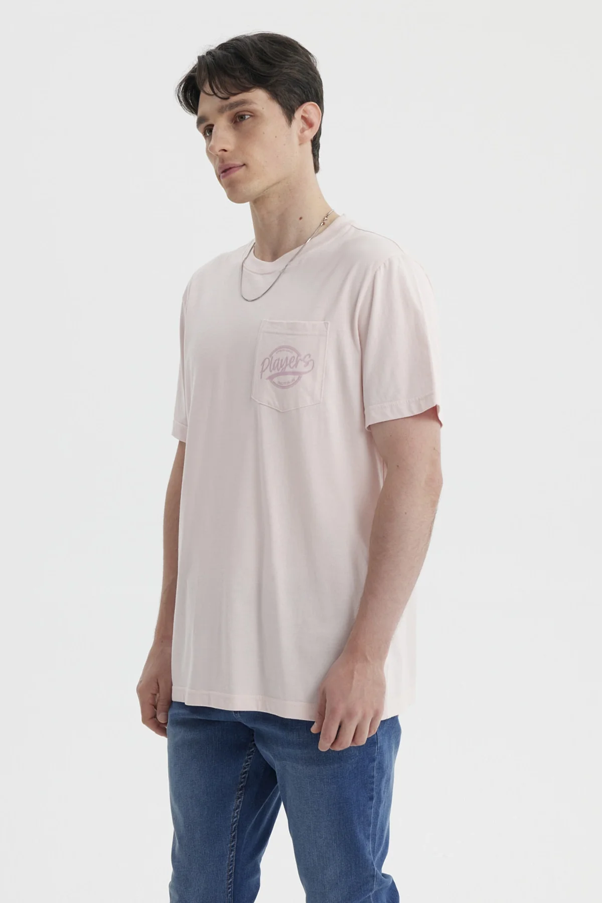 Polera Hombre Con Bolsillo Print Rosado - Image 2