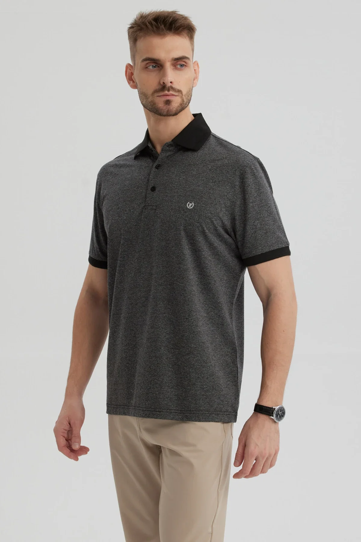 Polera Hombre Con Contraste Negro - Image 2