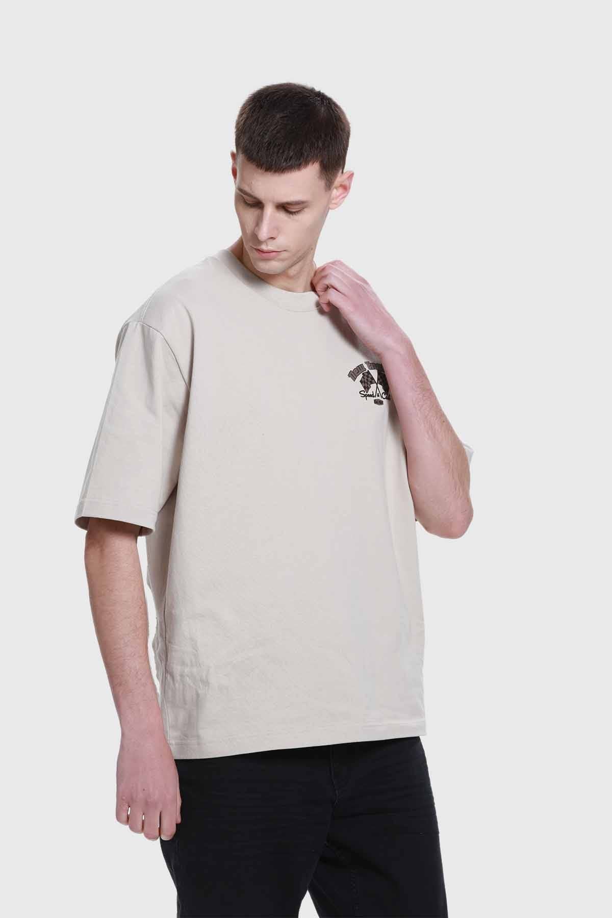 Polera Hombre Doble Print Beigev - Image 3