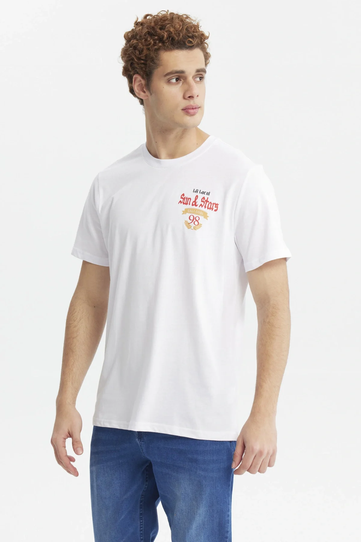 Polera Hombre Doble Print Blanco - Image 2