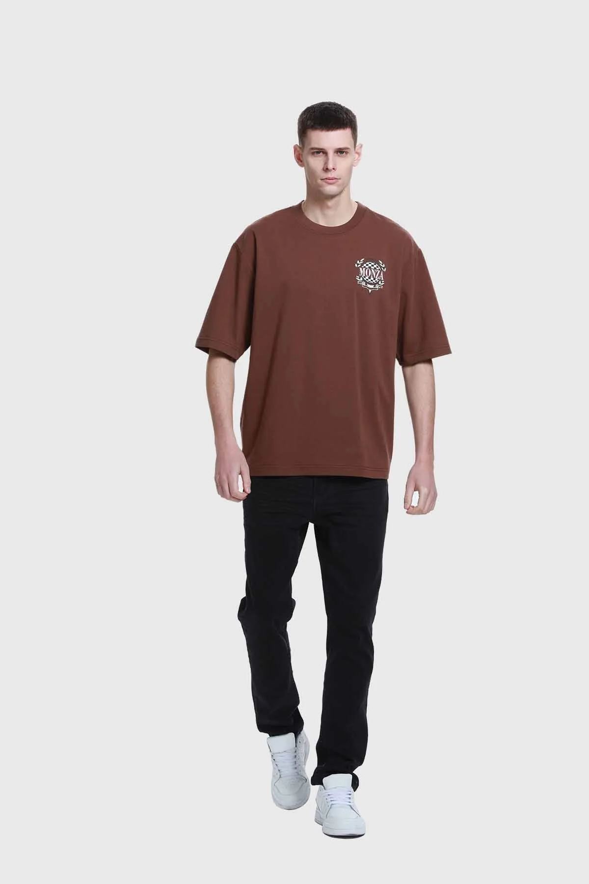 Polera Hombre Doble Print Chocolate - Image 4