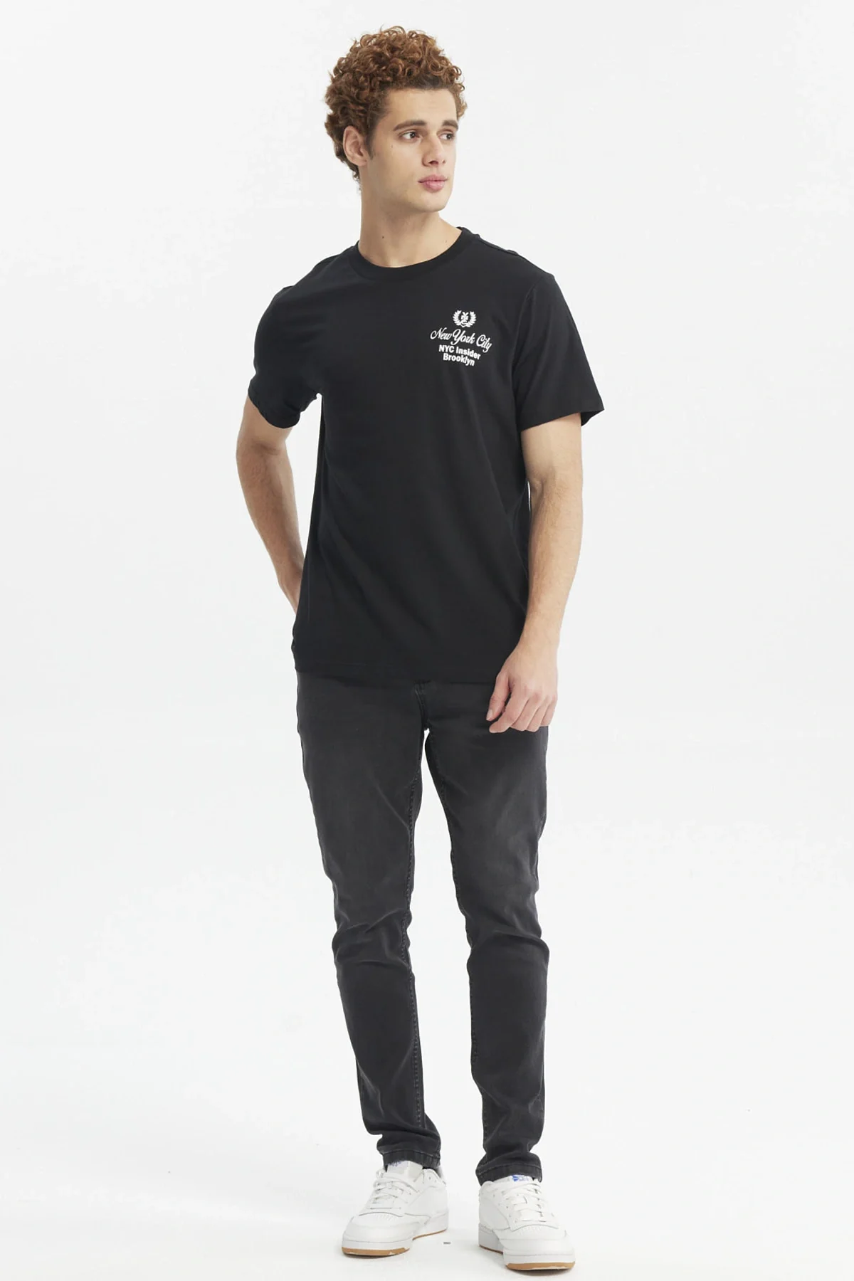 Polera Hombre Doble Print Negro - Image 4