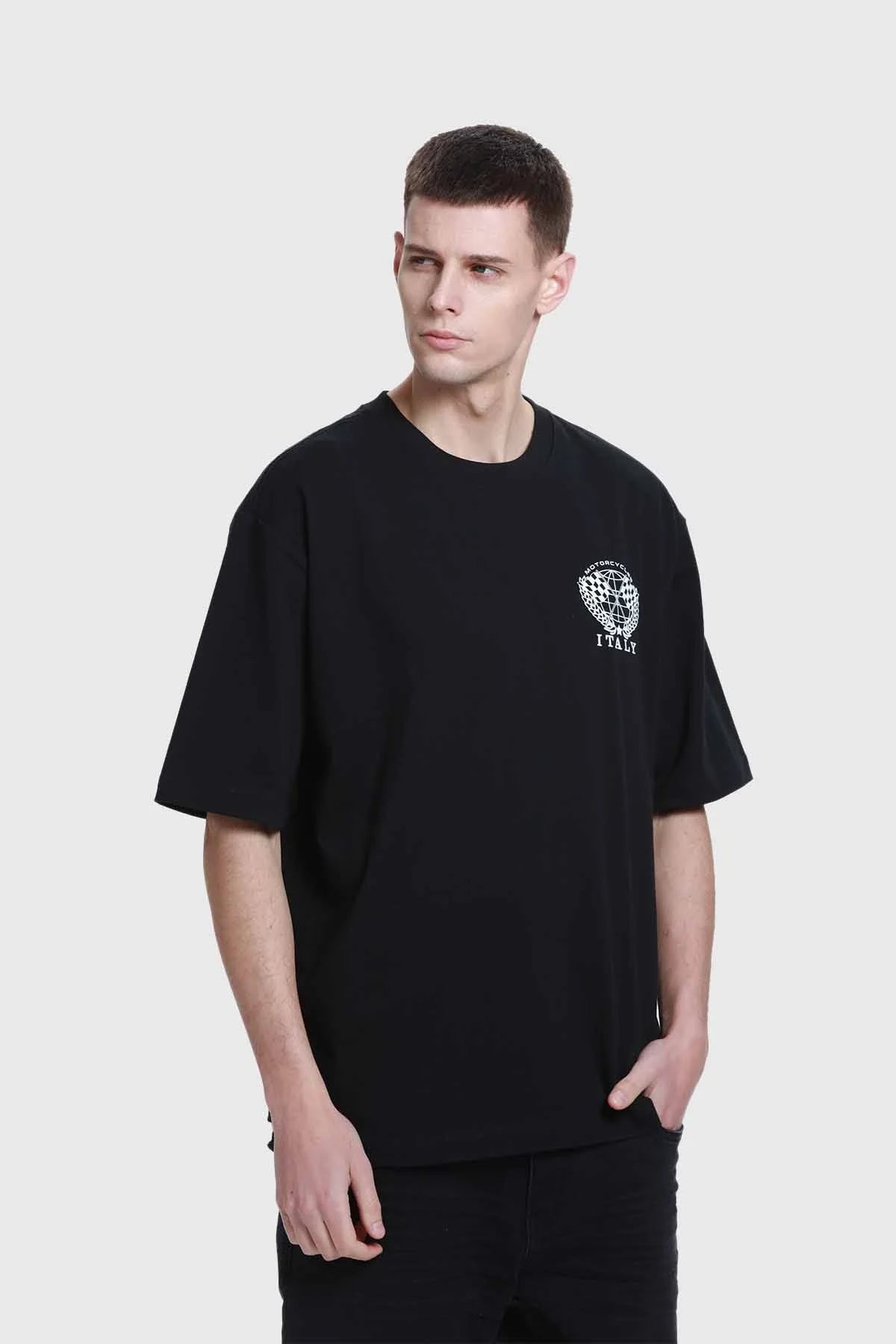 Polera Hombre Doble Print Negro - Image 3