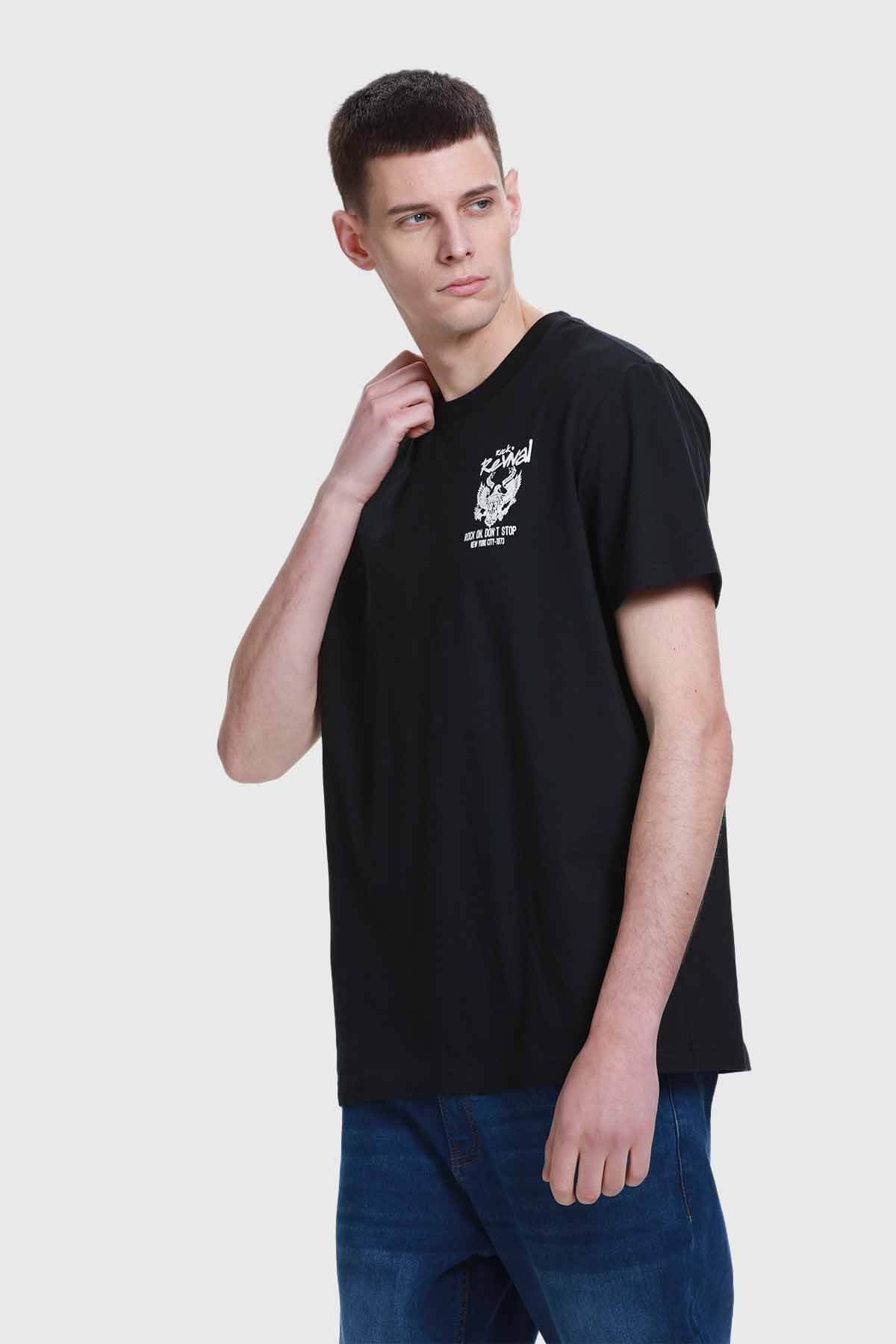 Polera Hombre Doble Print Negro - Image 2
