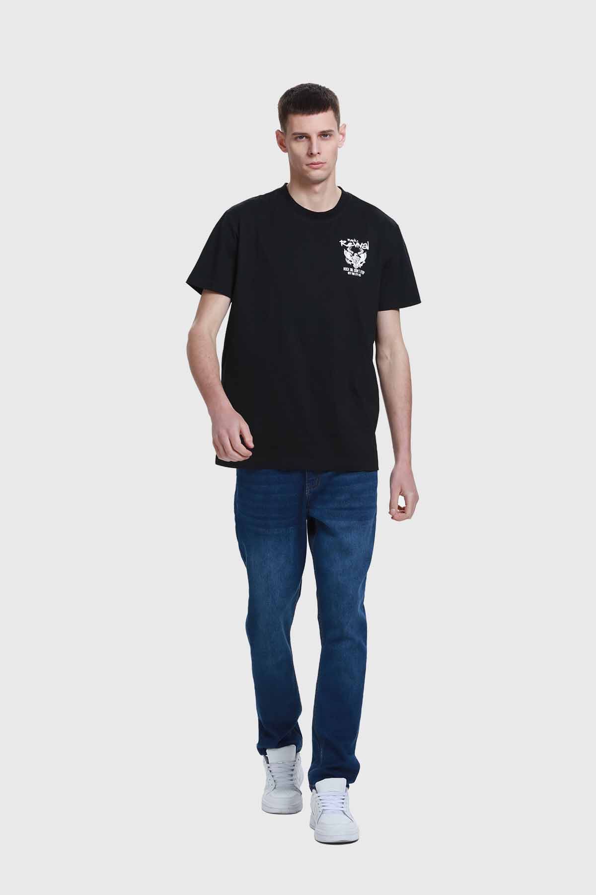 Polera Hombre Doble Print Negro - Image 4