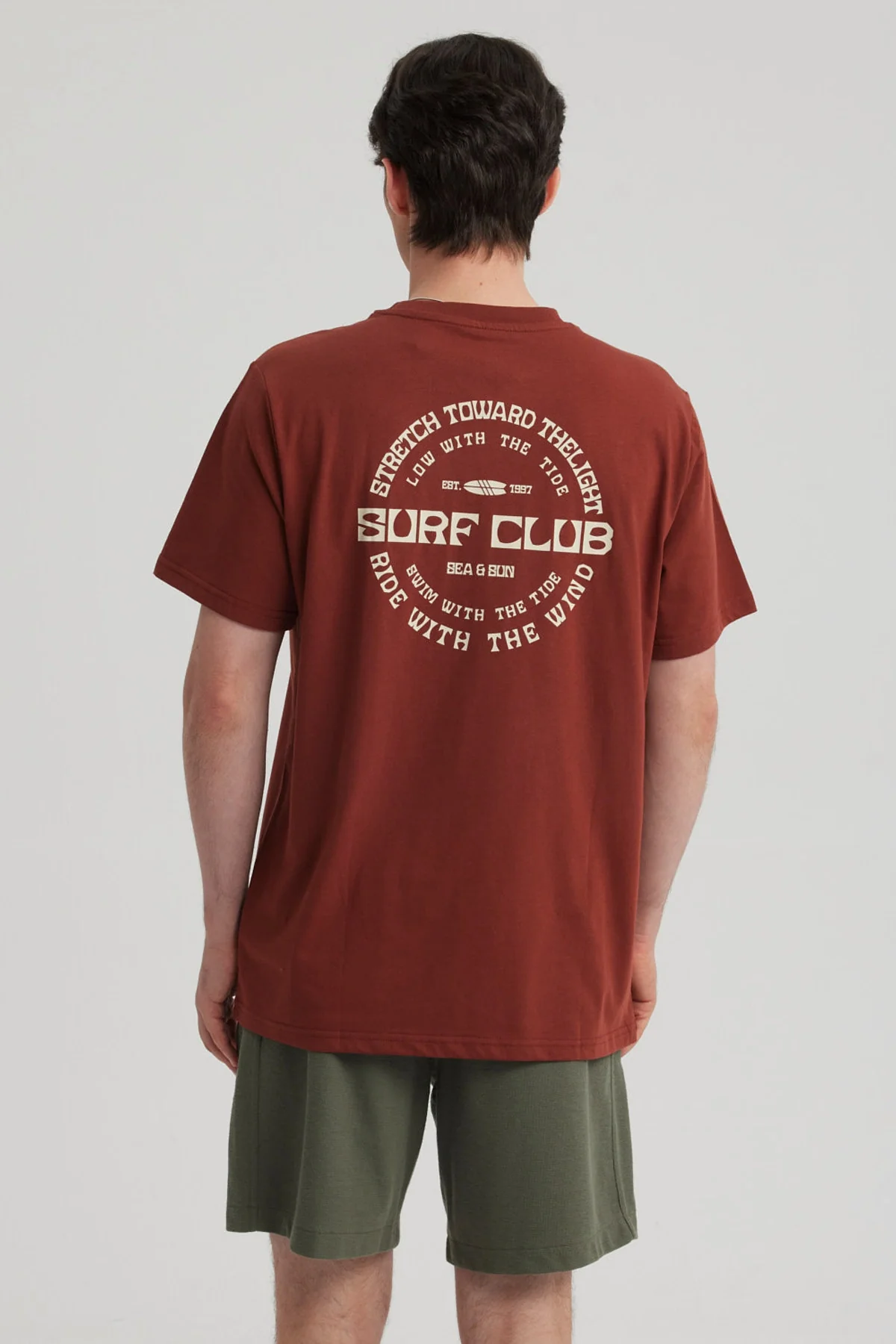 Polera Hombre Doble Print Ocre - Image 2