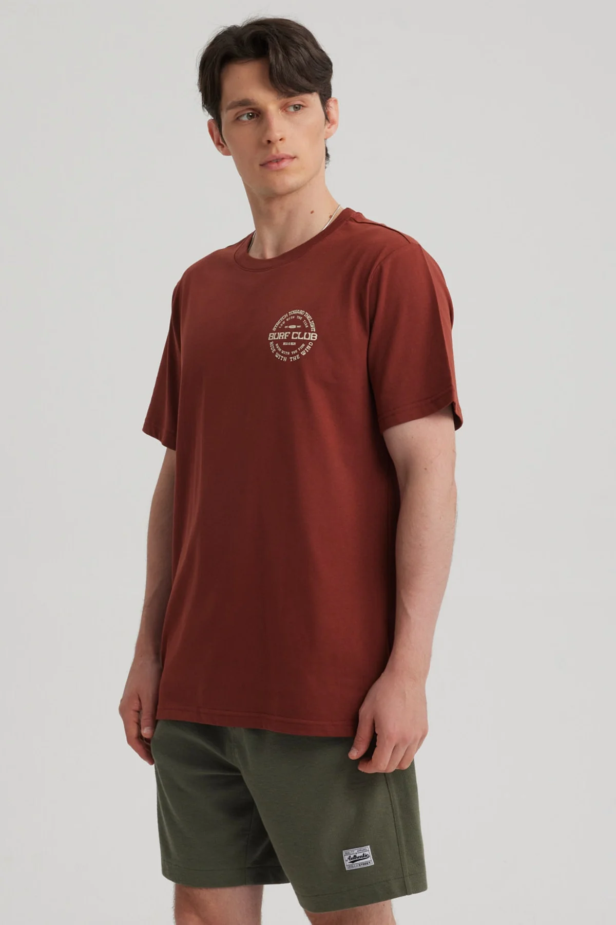 Polera Hombre Doble Print Ocre - Image 3