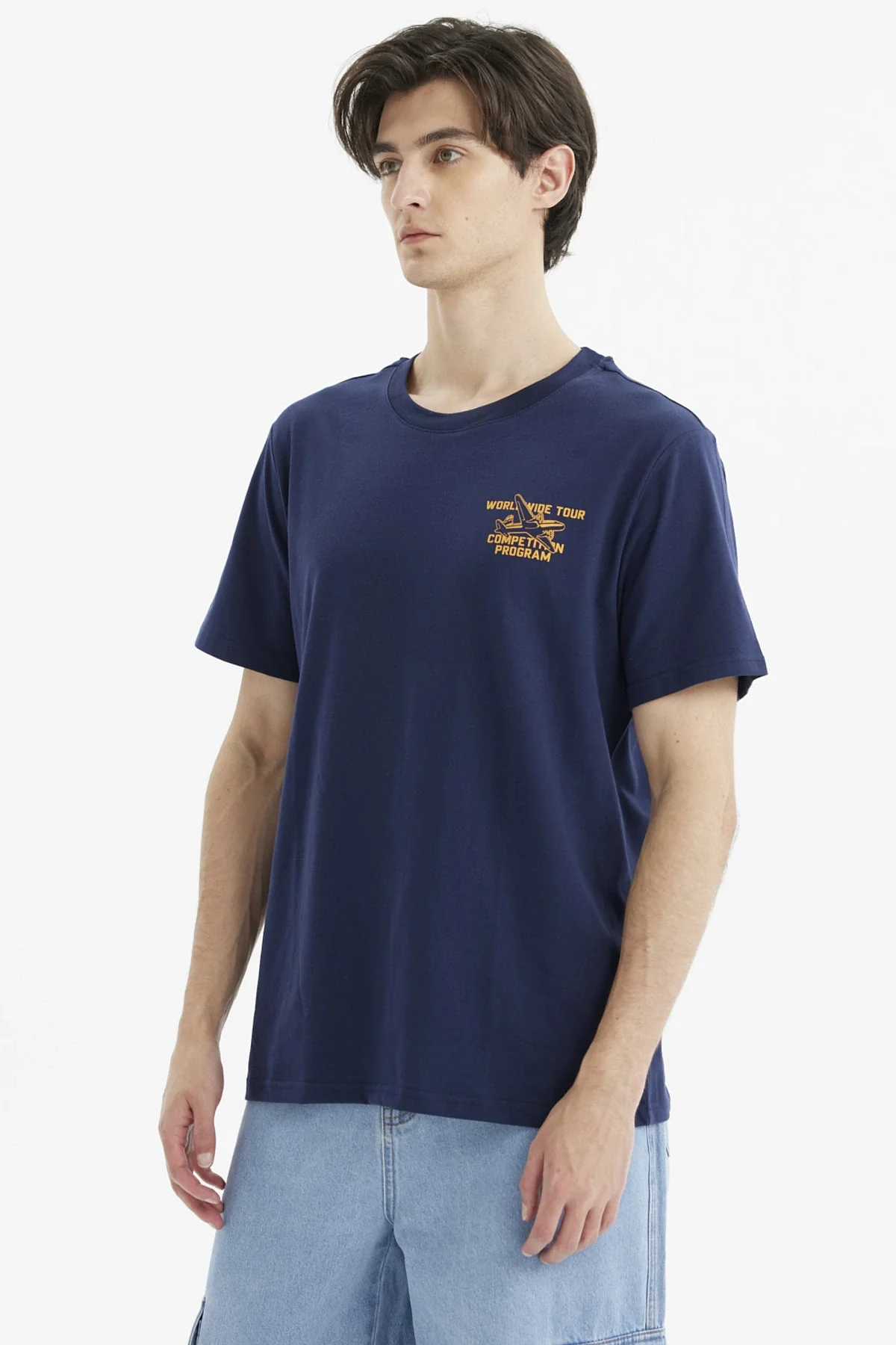 Polera Hombre Doble Print Trasero Azul - Image 3