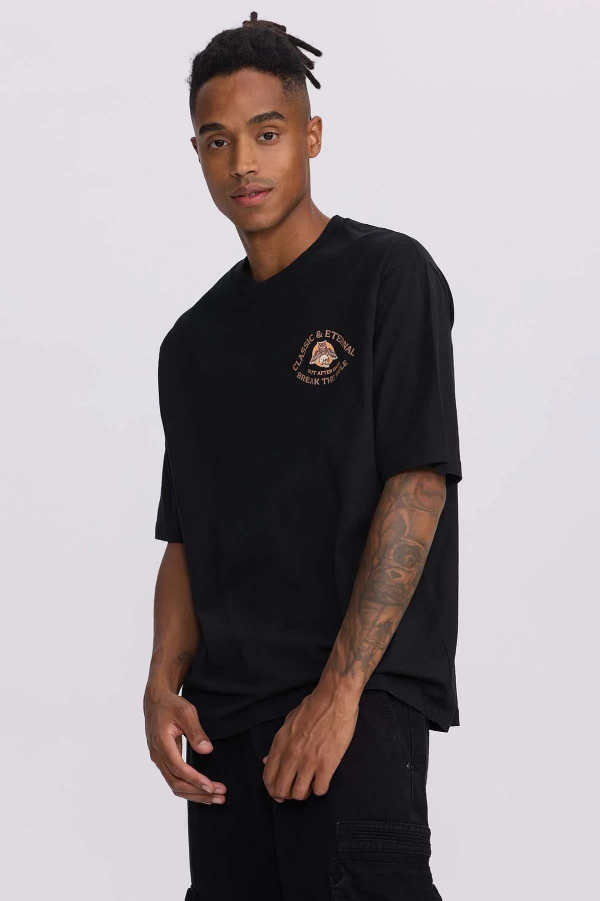 Polera Hombre Doble Print Wester Negro - Image 2