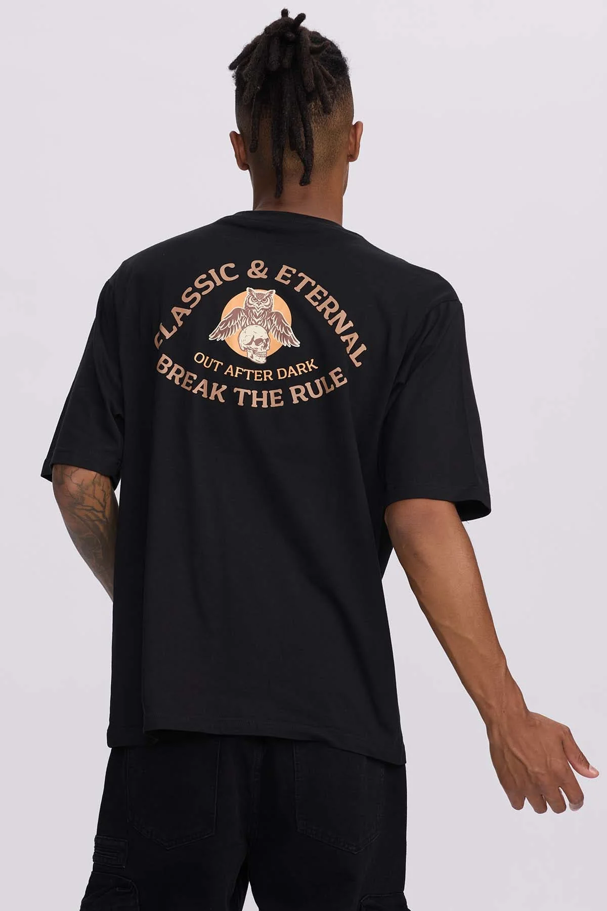 Polera Hombre Doble Print Wester Negro - Image 3