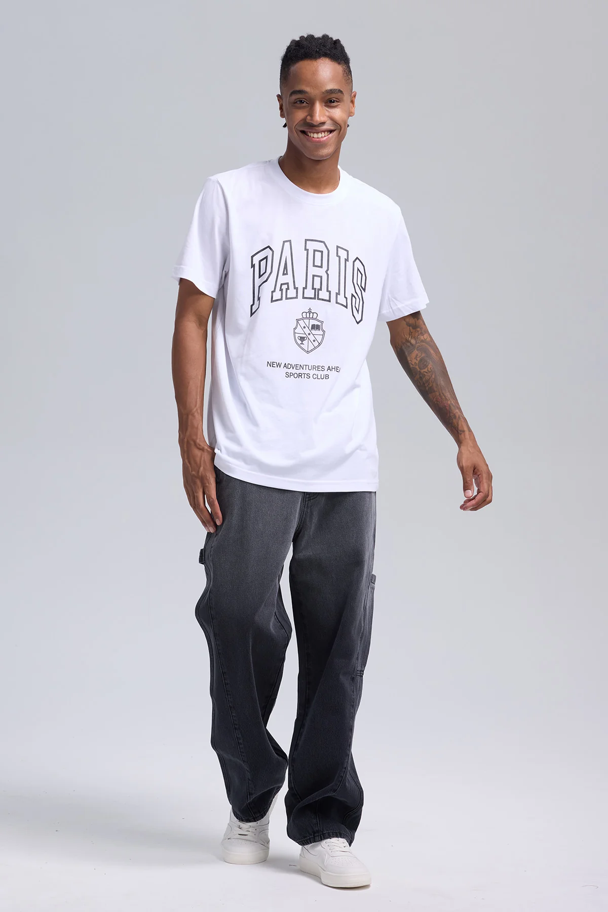 Polera Hombre Estampado Blanco - Image 4