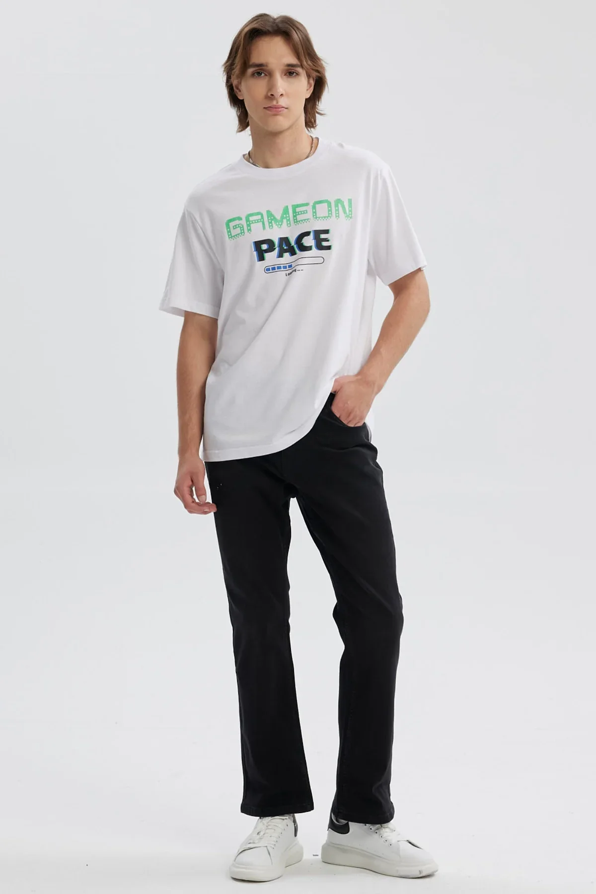 Polera Hombre Estampado Blanco - Image 4