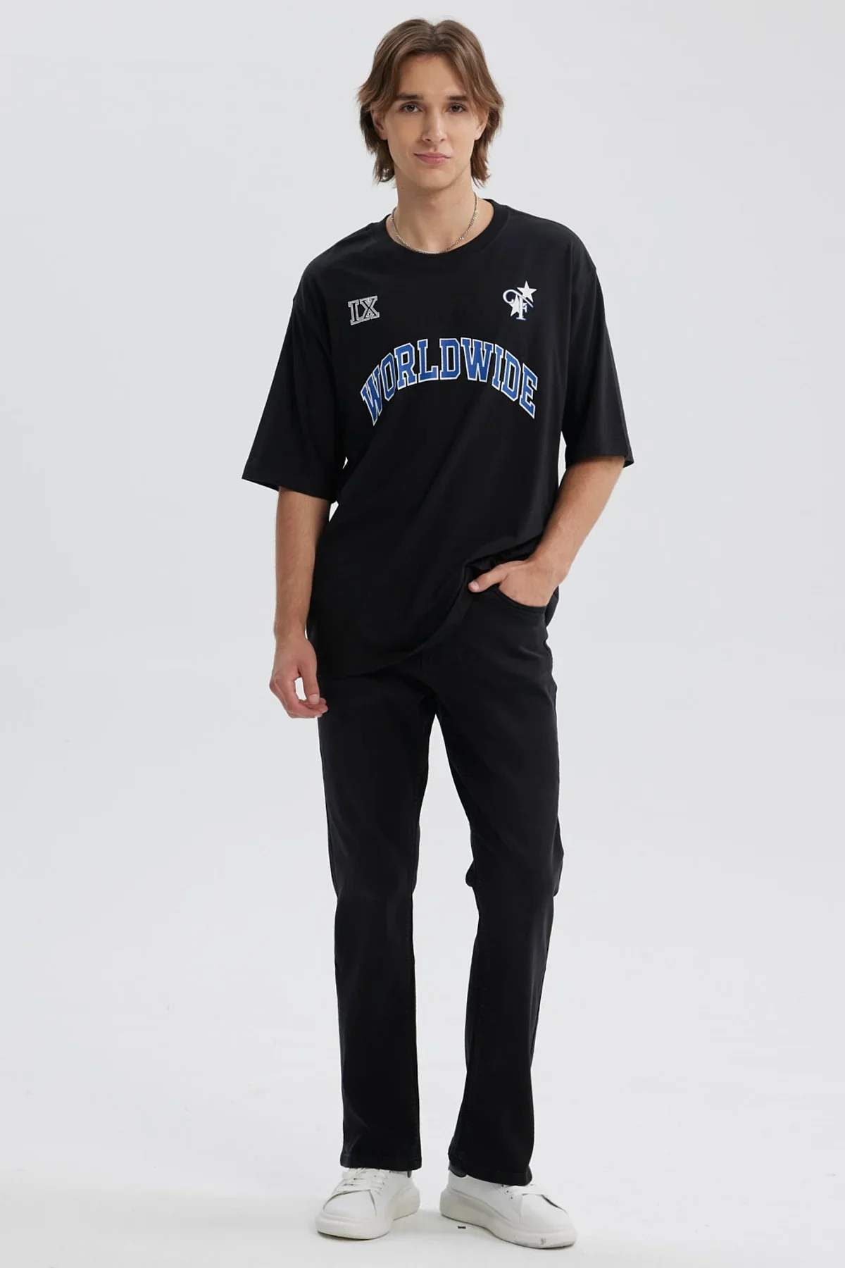 Polera Hombre Estampado Negro - Image 4