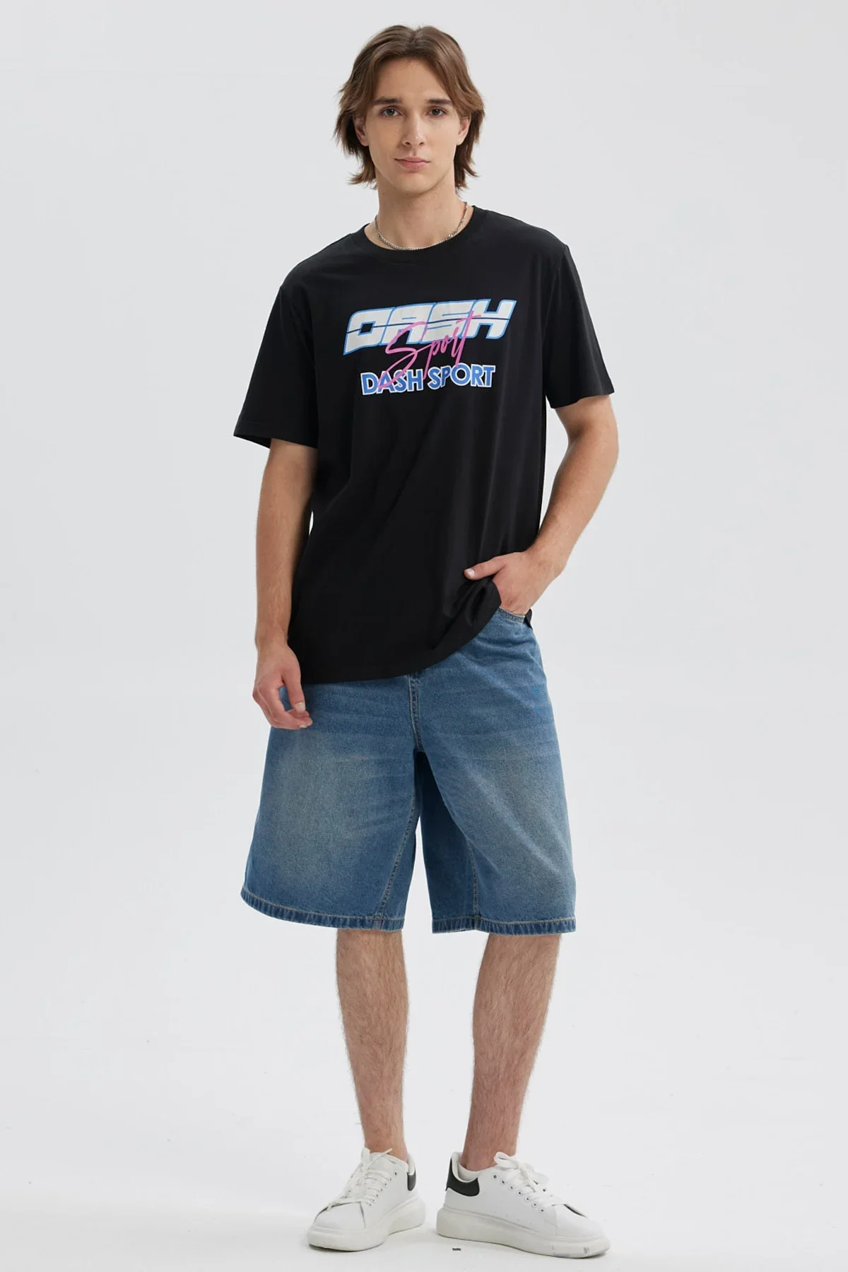 Polera Hombre Estampado Negro - Image 4
