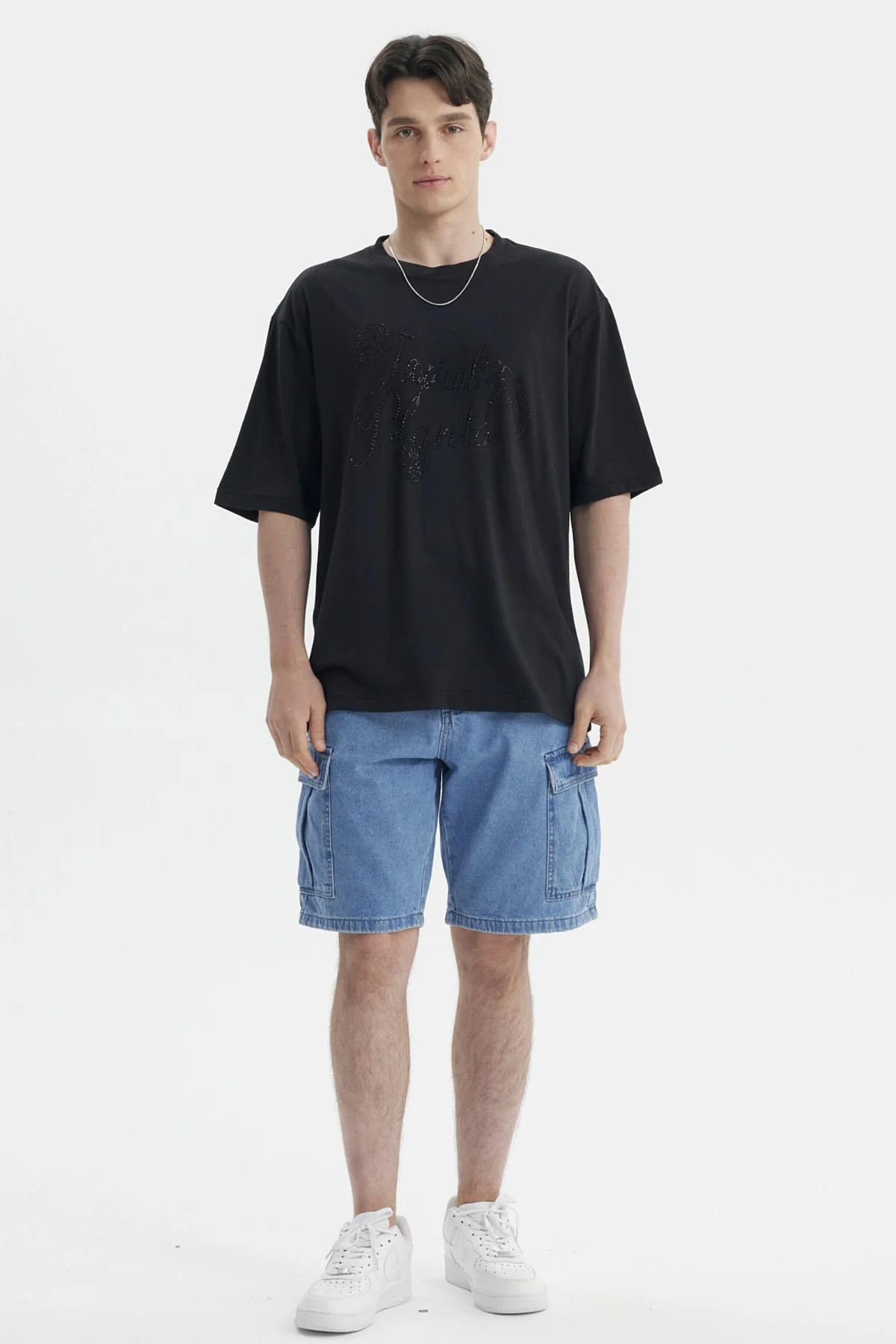 Polera Hombre Estampado Negro - Image 4