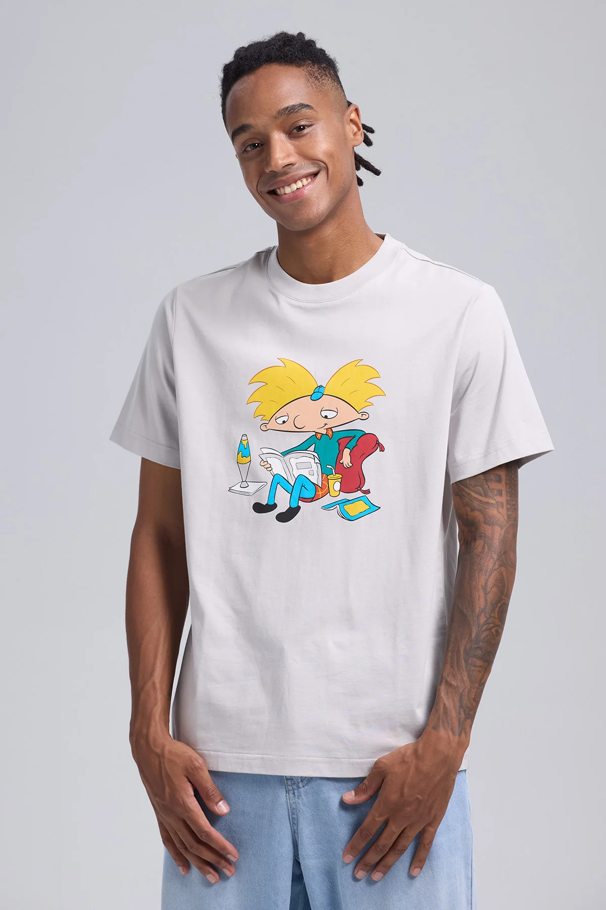 Polera Hombre Hey Arnold Gris - Image 2