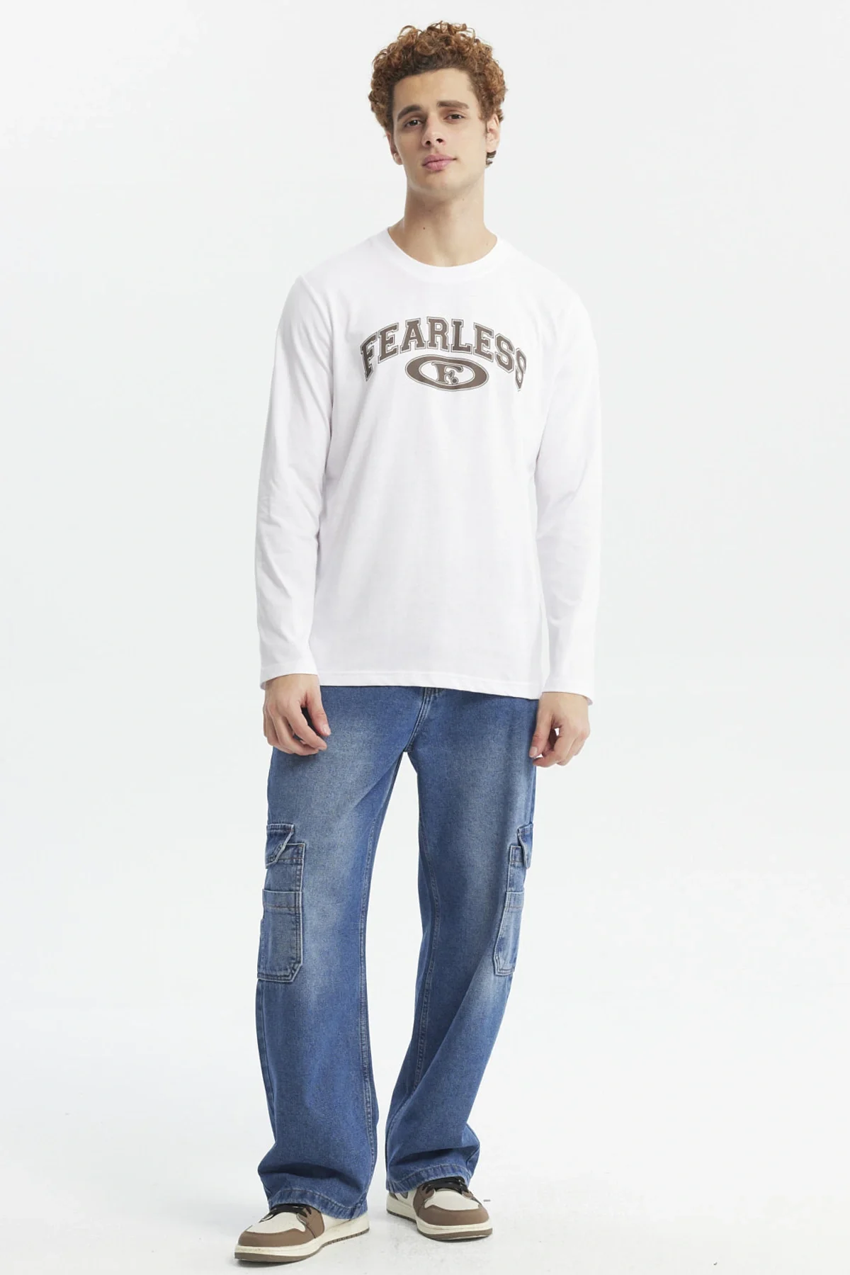Polera Hombre Larga Con Print Blanco - Image 4