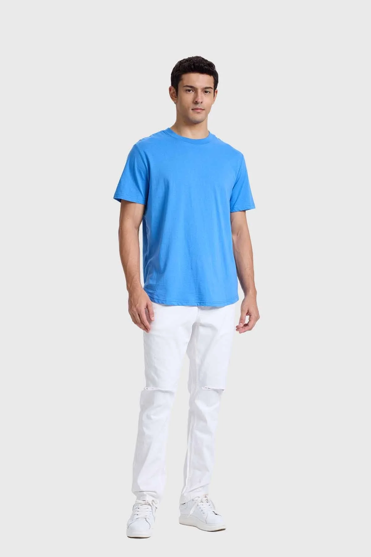 Polera Hombre Long Fit Básica Azul - Image 3