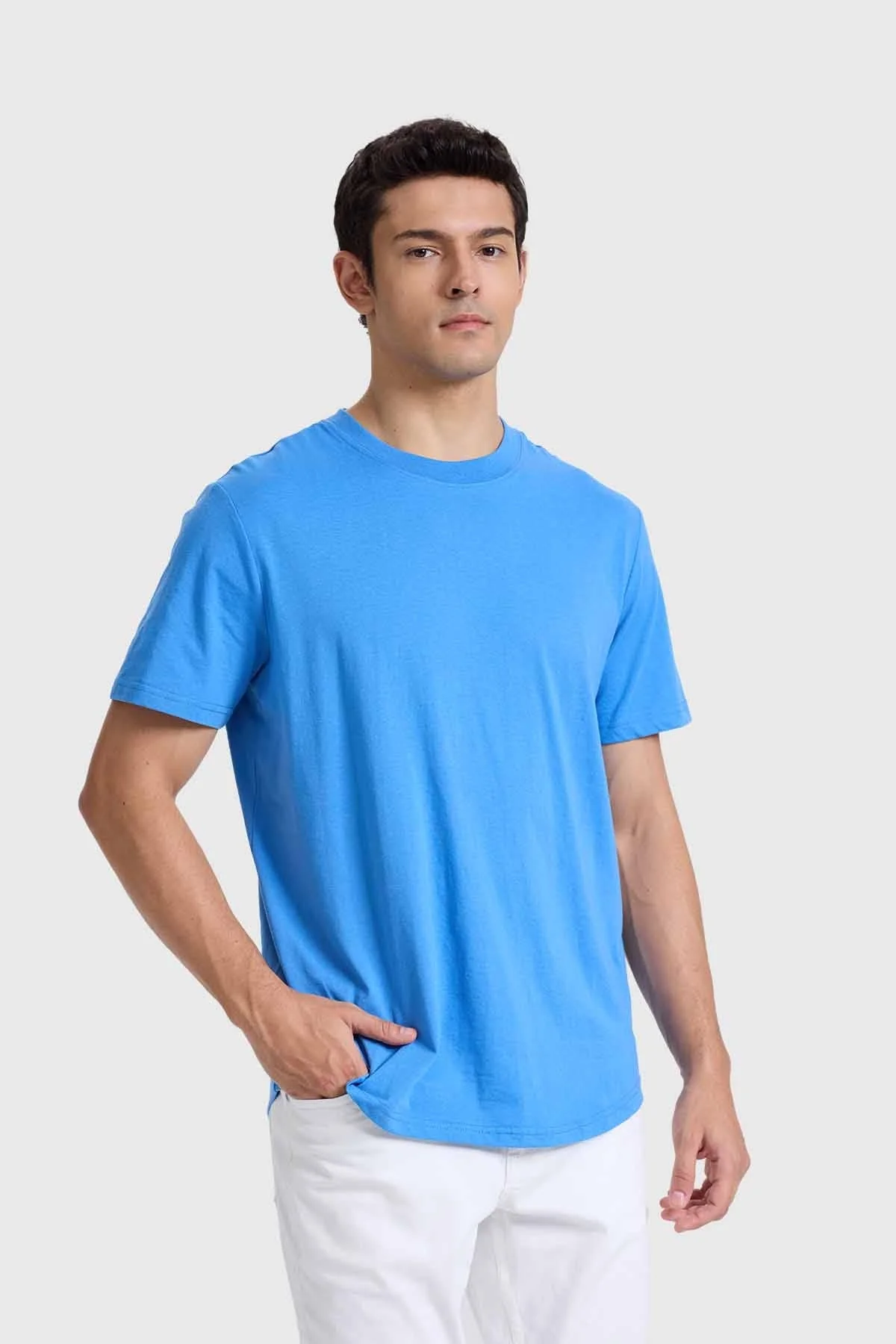 Polera Hombre Long Fit Básica Azul - Image 5