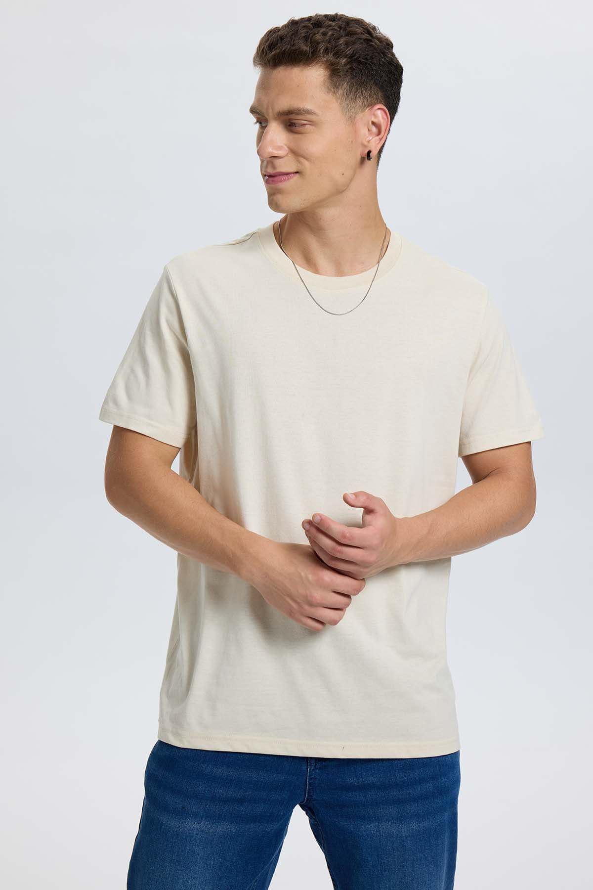 Polera Hombre Regular Fit Básica Beige - Image 2