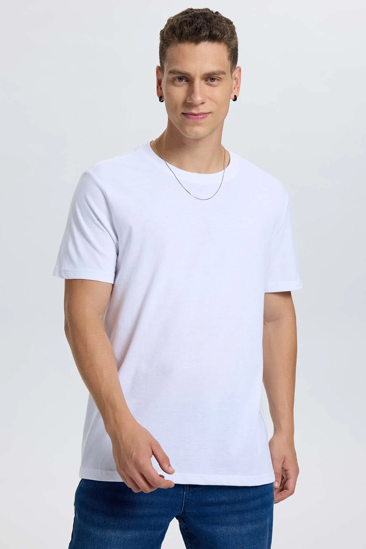 Polera Hombre Regular Fit Básica Blanco - Image 2