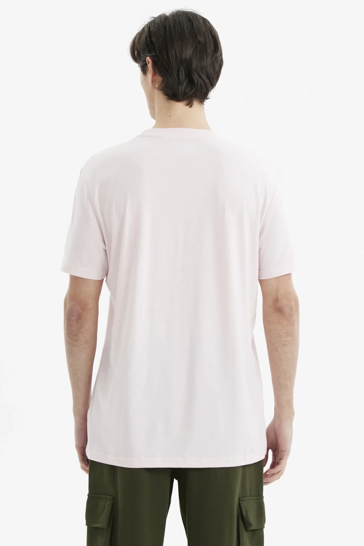 Polera Hombre Long Fit Básica Rosado Claro - Image 3
