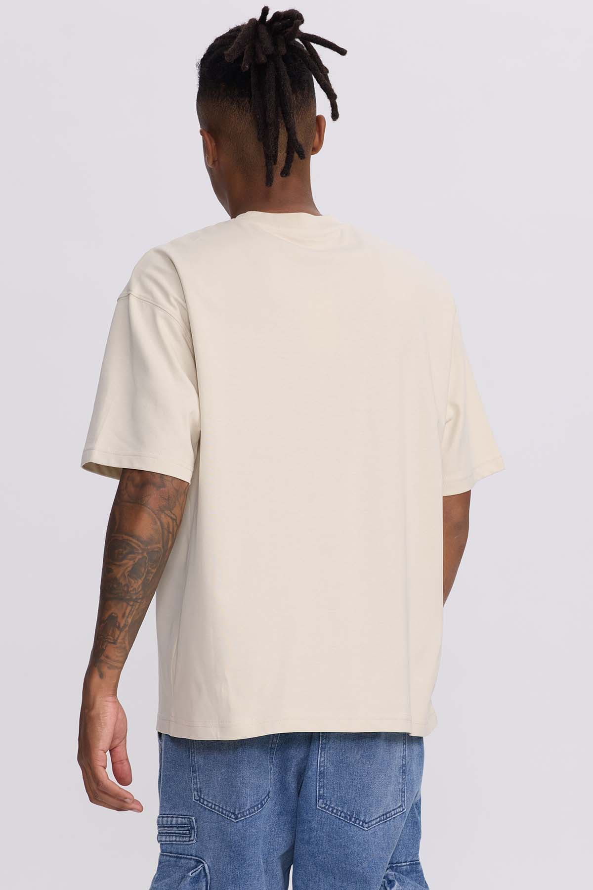 Polera Hombre Loose Fit Beige - Image 3
