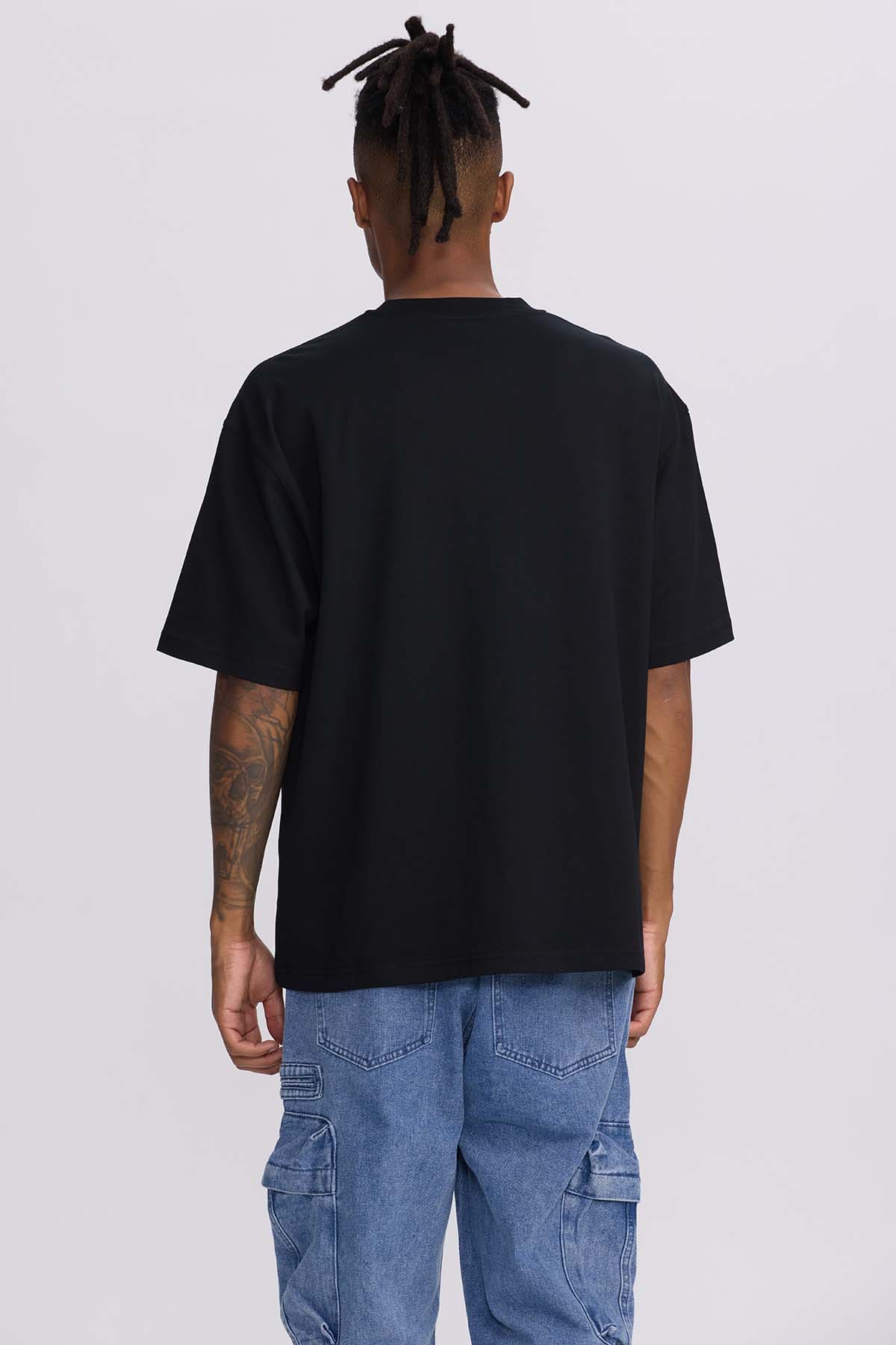 Polera Hombre Loose Fit Negro - Image 3