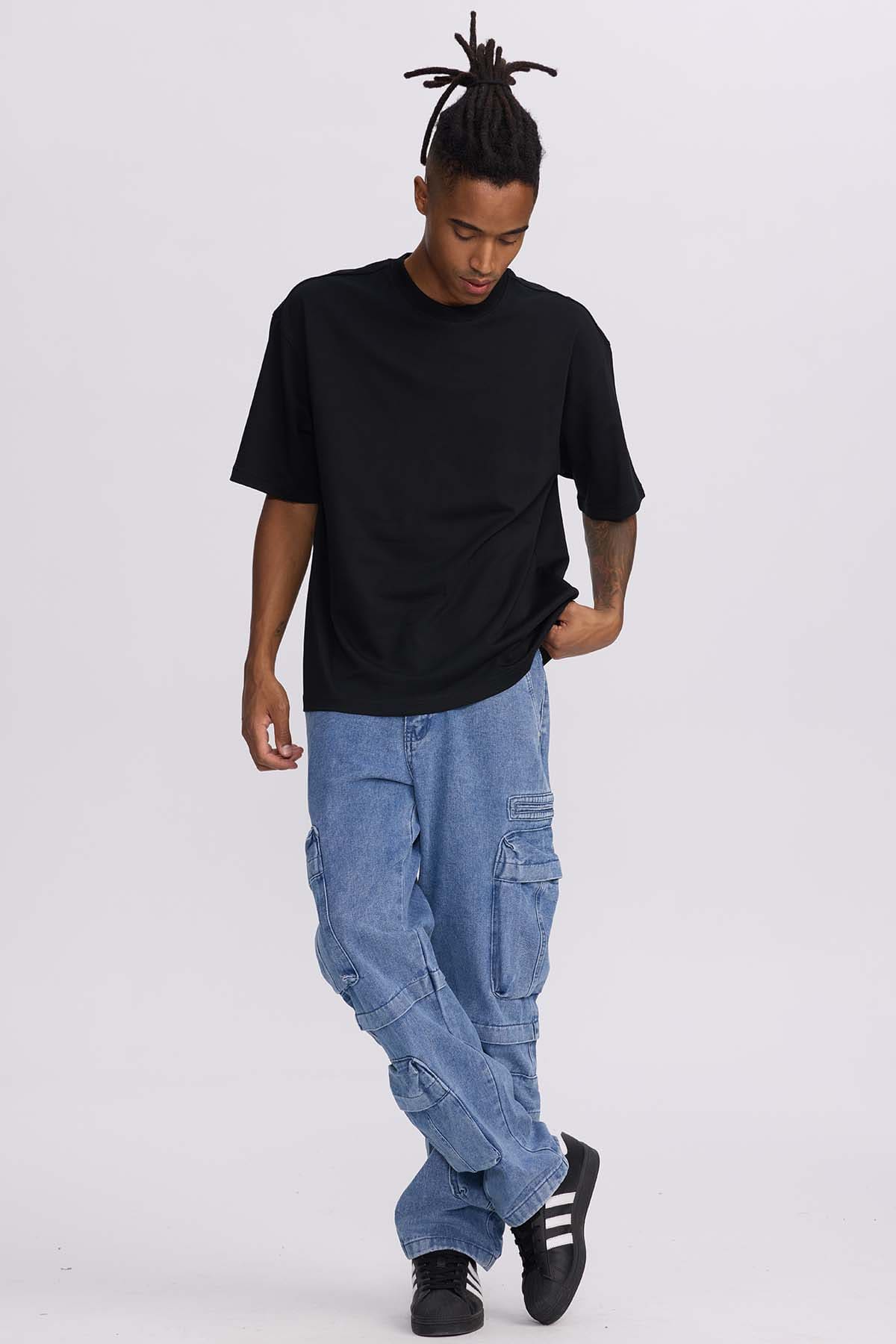 Polera Hombre Loose Fit Negro - Image 4