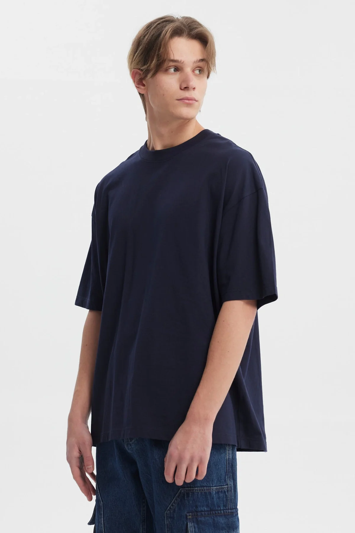 Polera Hombre Oversize Azul - Image 2