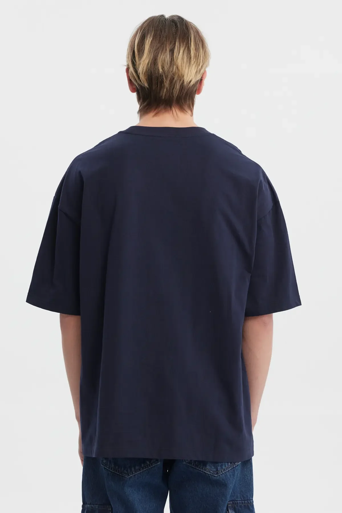 Polera Hombre Oversize Azul - Image 3