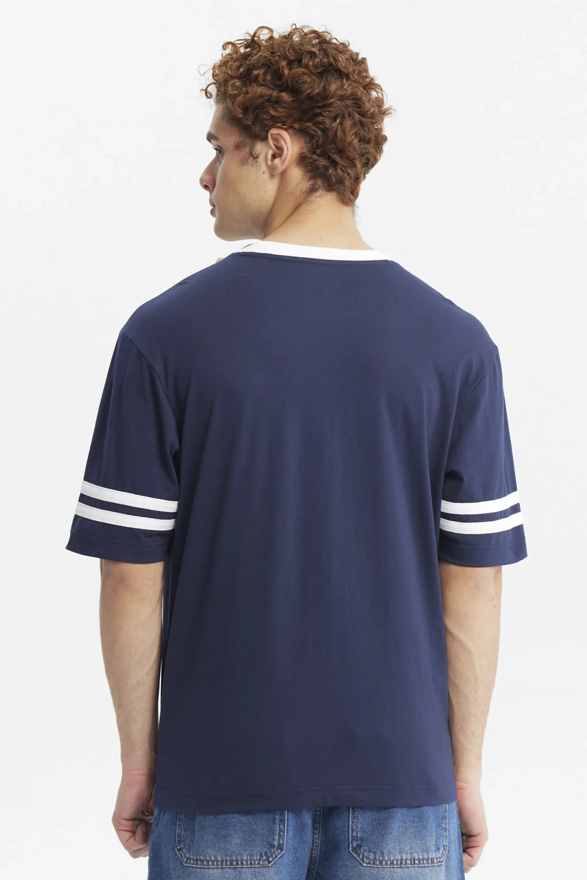 Polera Hombre Oversize Azul - Image 3