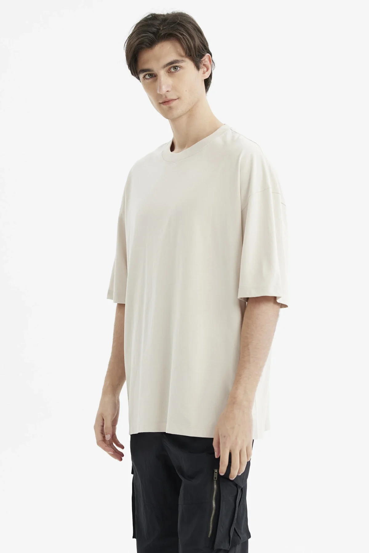 Polera Hombre Oversize Beige - Image 2