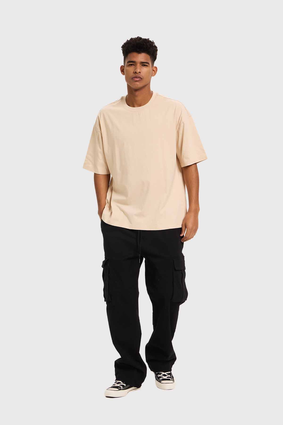 Polera Hombre Oversize Beige - Image 4