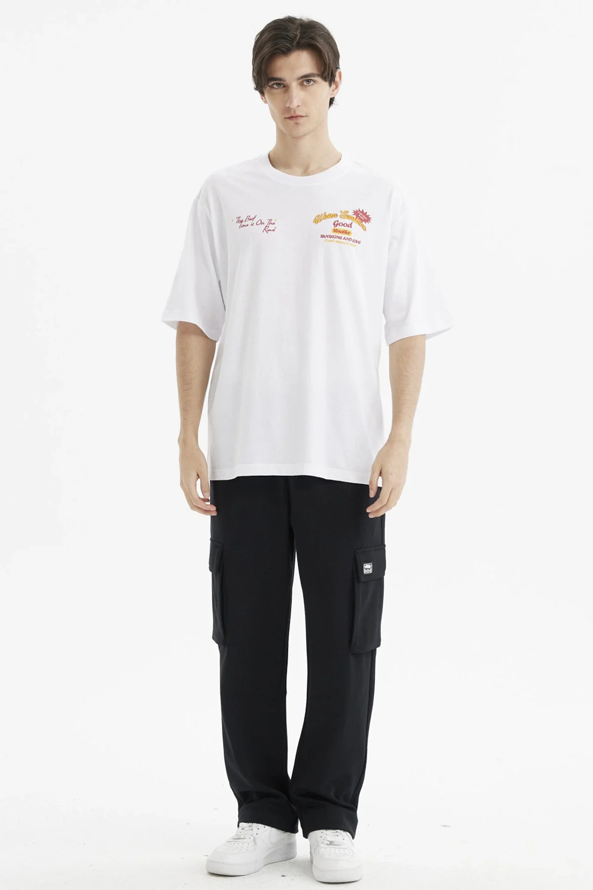 Polera Hombre Oversize Blanco - Image 4