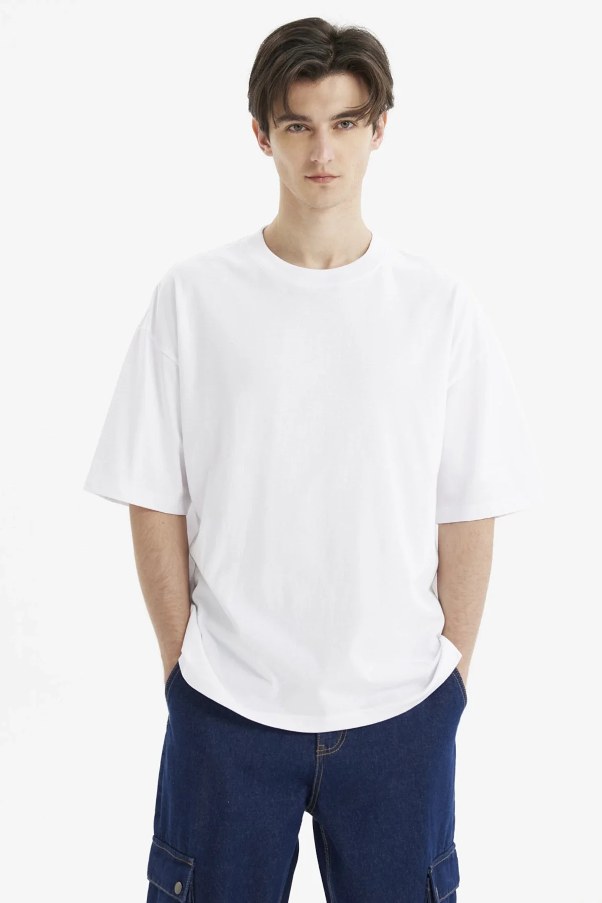 Polera Hombre Oversize Blanco - Image 2