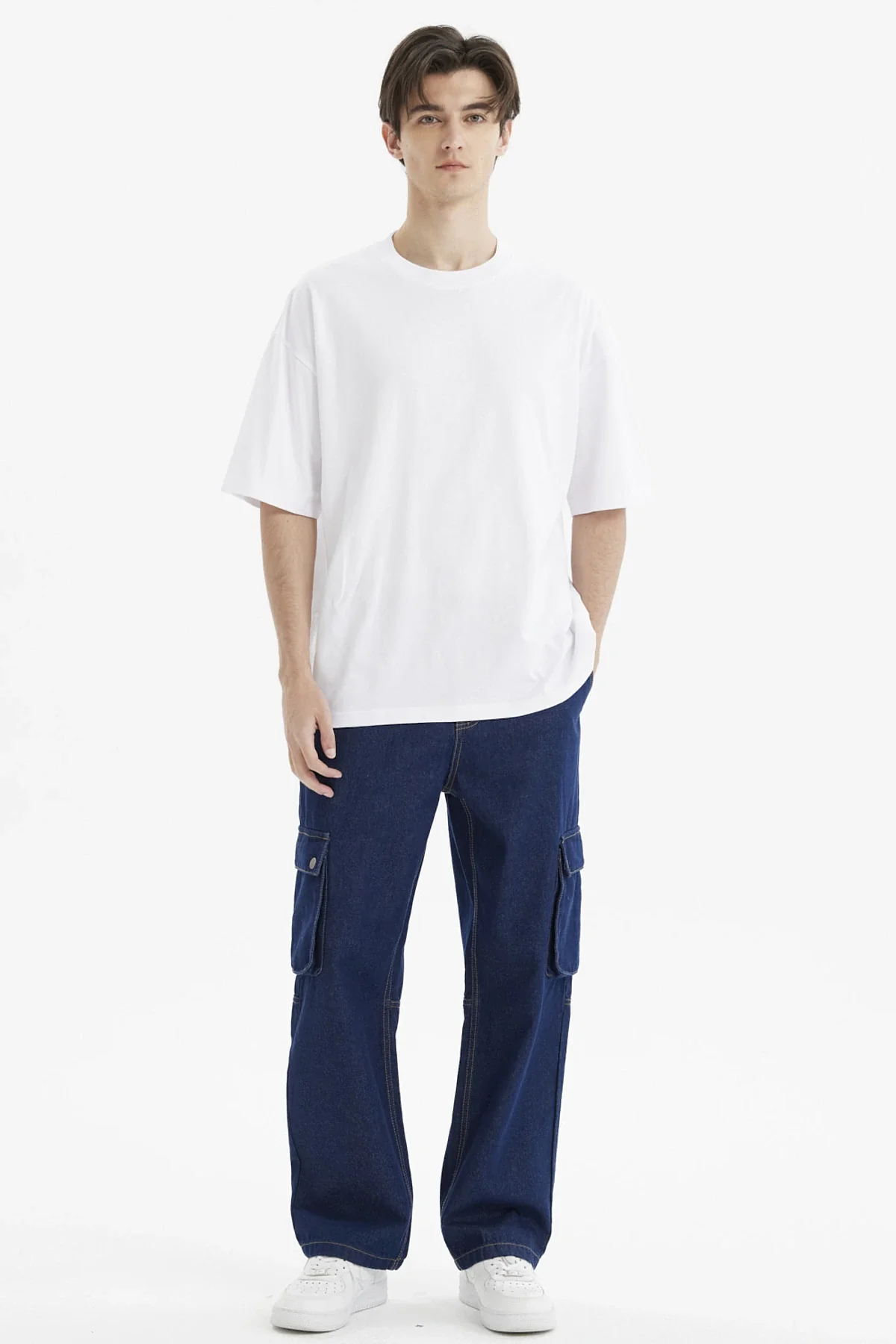 Polera Hombre Oversize Blanco - Image 4