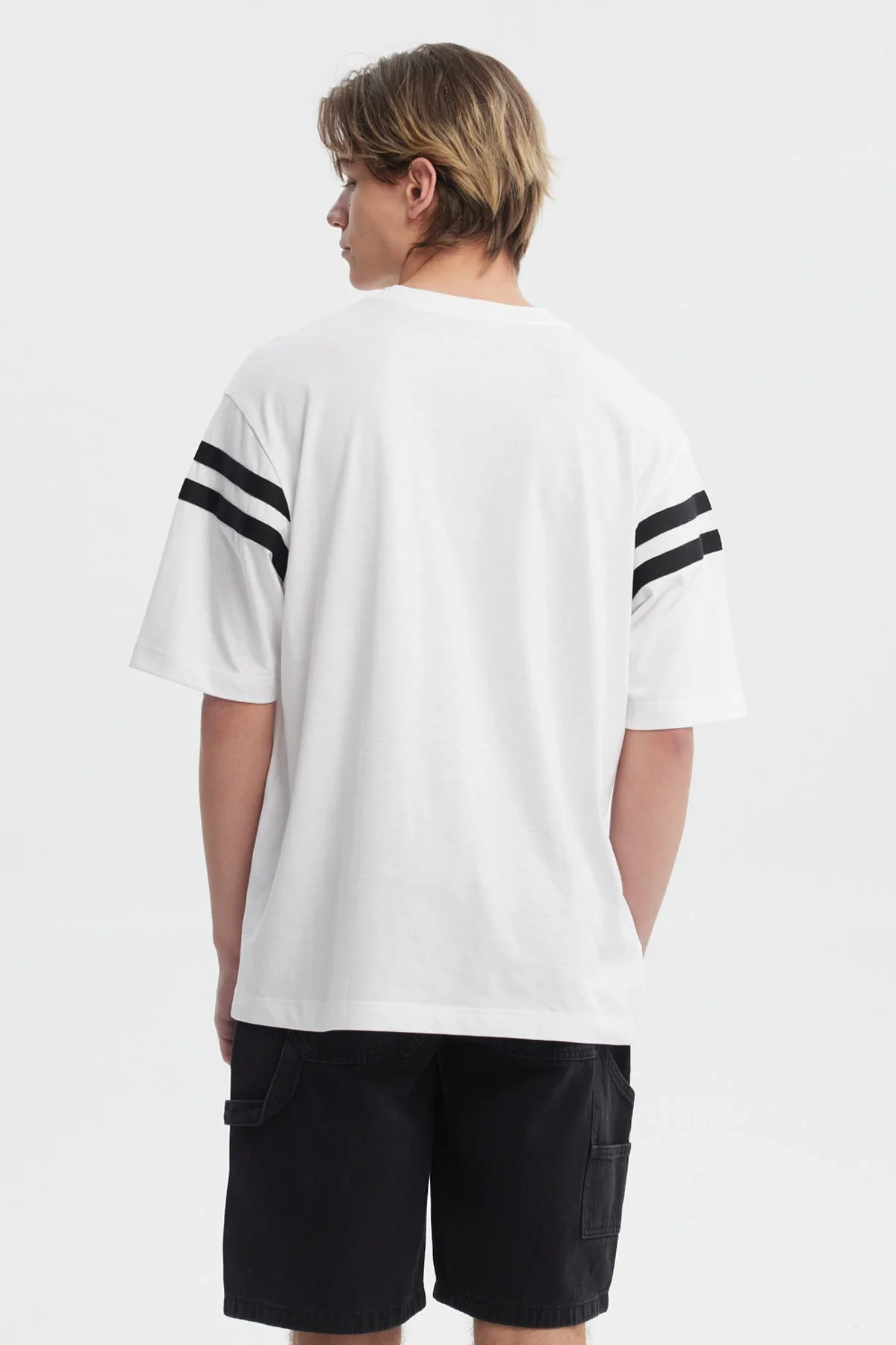 Polera Hombre Oversize Blanco - Image 3