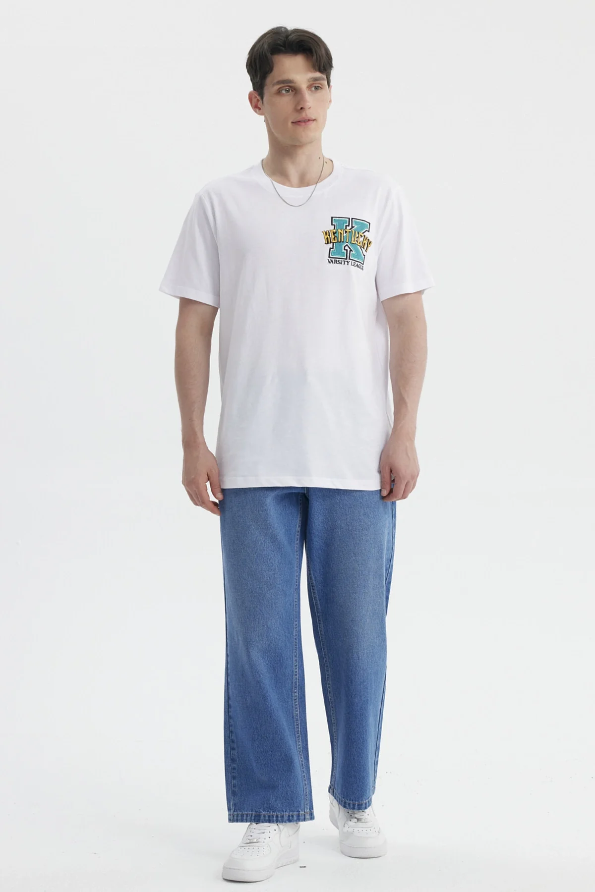 Polera Hombre Oversize Bordado Blanco - Image 4