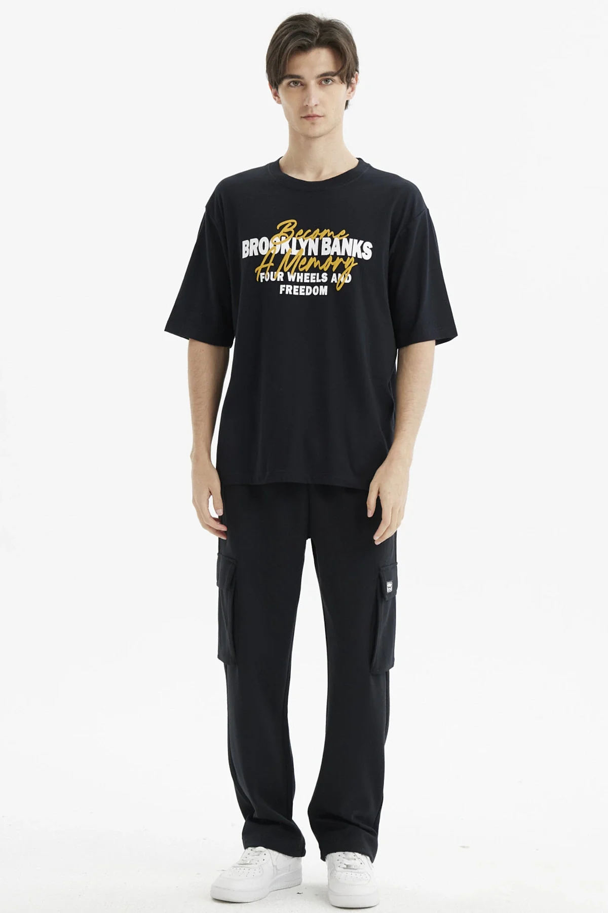 Polera Hombre Oversize Brooklyn Negro - Image 4